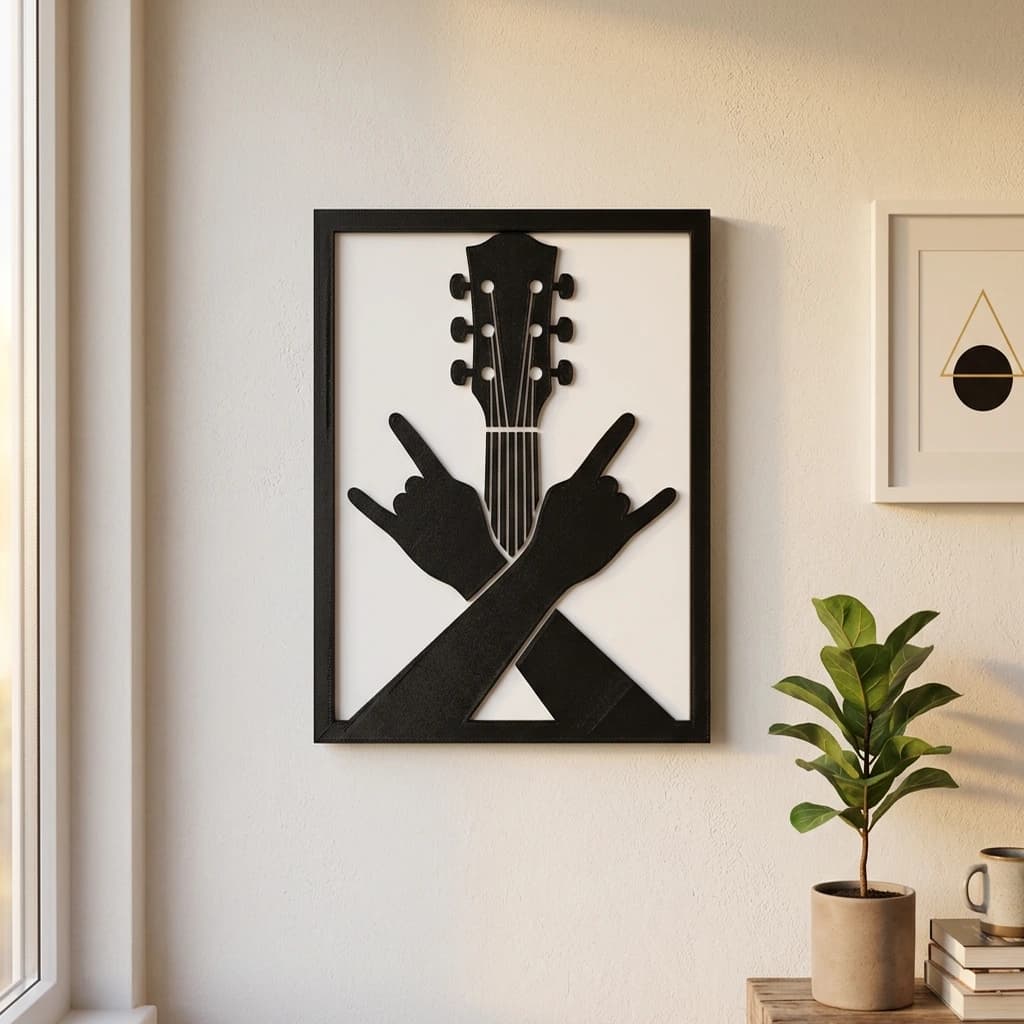 Arte de Parede Sinal do Rock