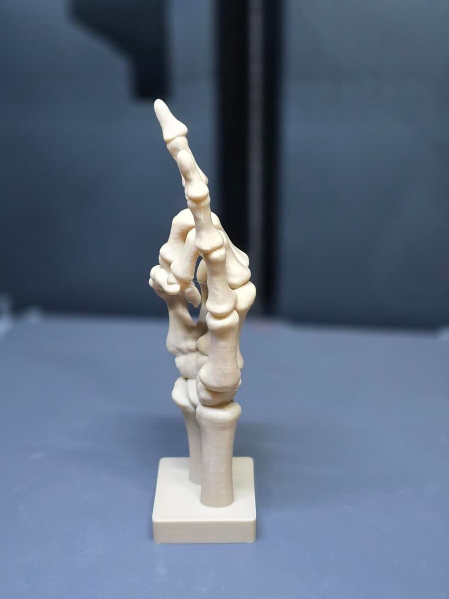 Escultura Bone to Rock vista lateral mostrando detalhes e acabamento artesanal