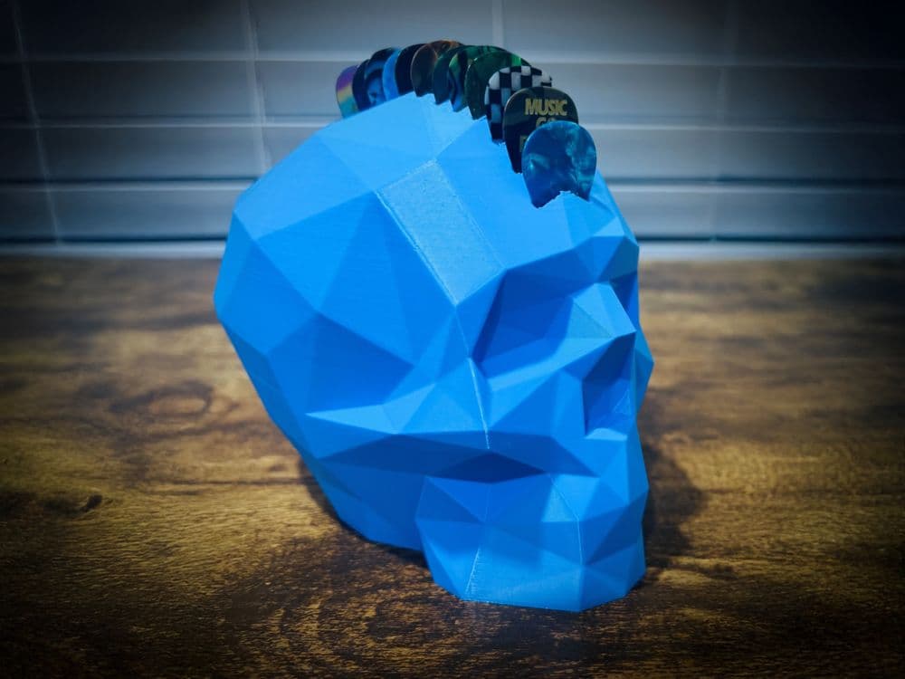 Porta-Palhetas Artesanal Caveira Rock