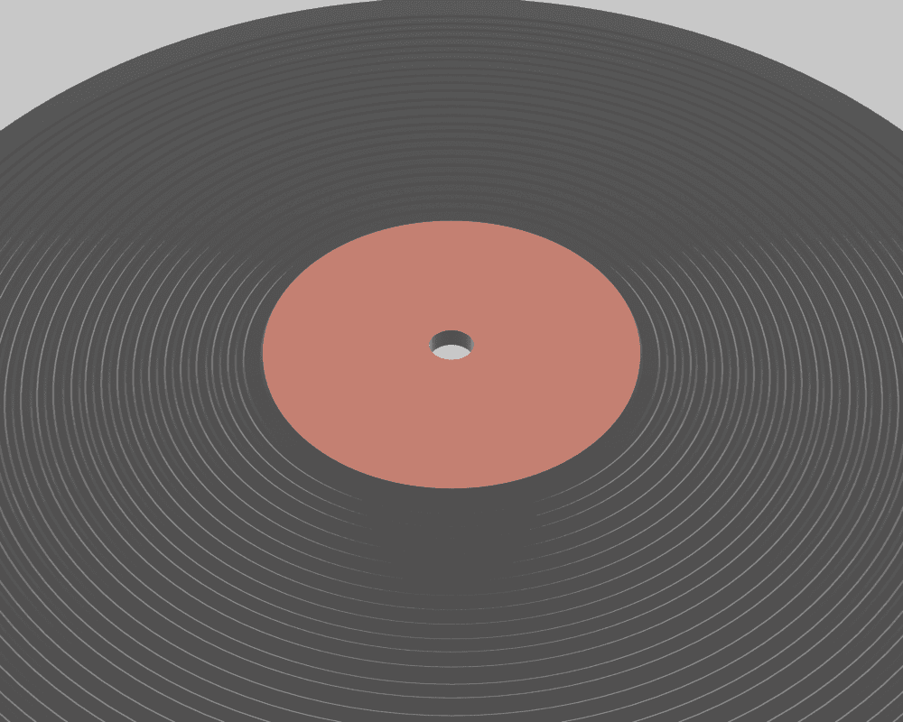 Disco de Vinil Artesanal Decorativo