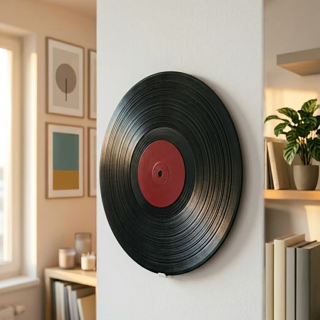 Disco de Vinil Artesanal Decorativo