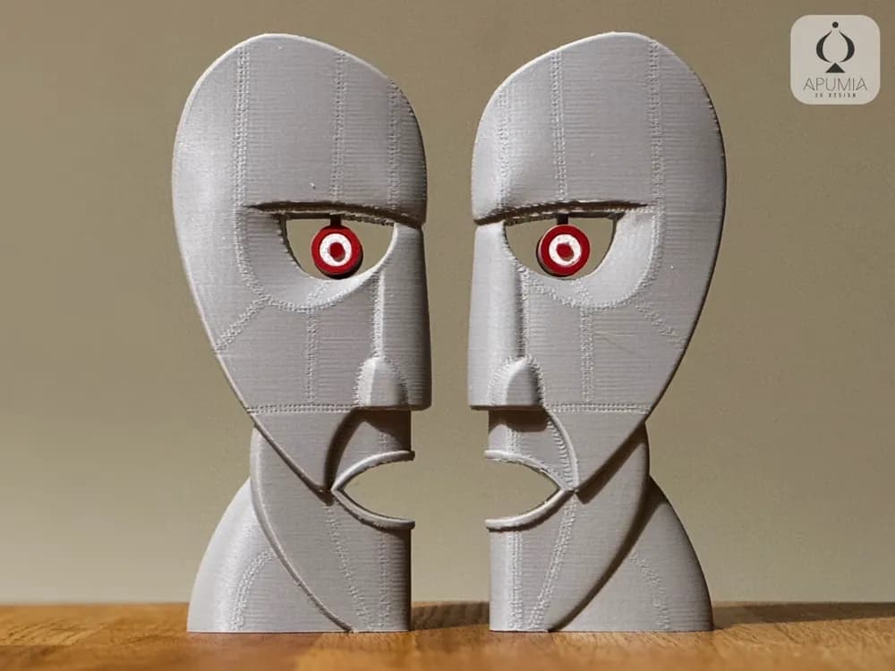 Escultura Artesanal Dois Rostos