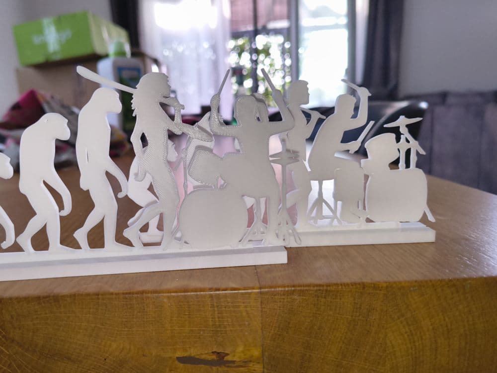 Escultura Artesanal Evolução do Baterista