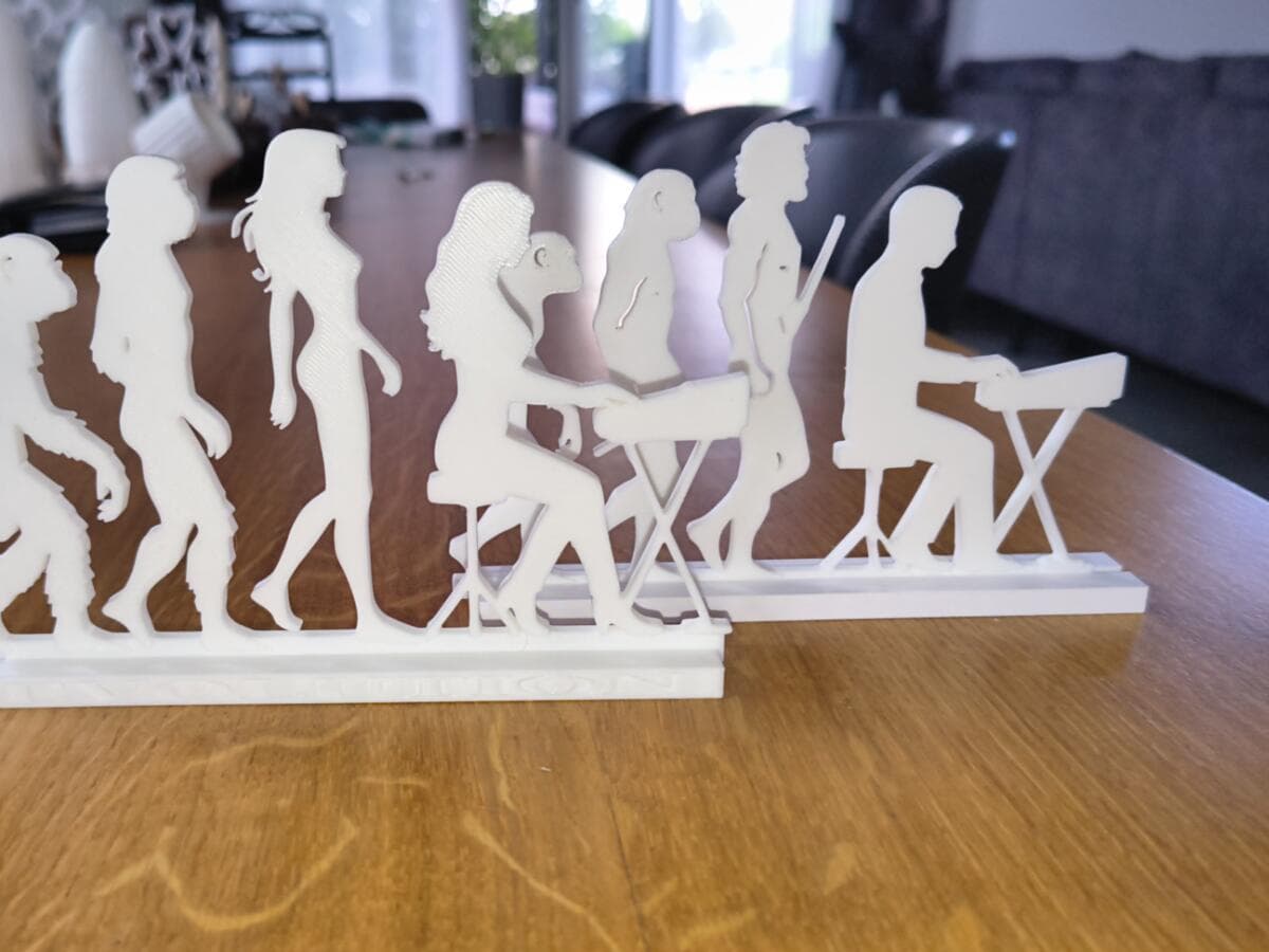 Escultura Artesanal Evolução do Tecladista