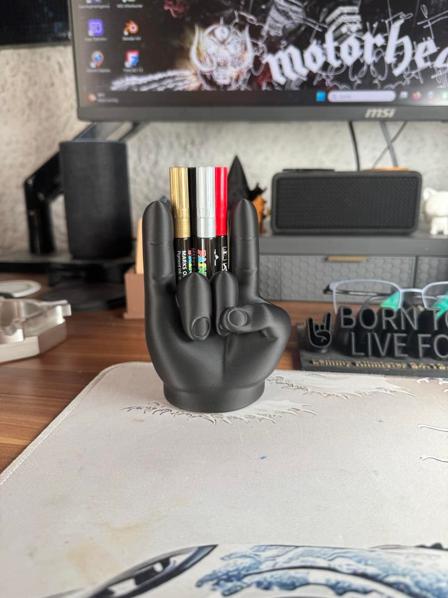 Porta-Canetas Artesanal Heavy Metal