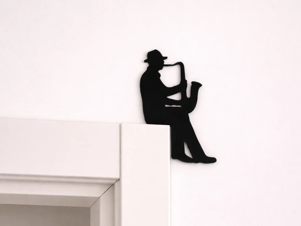 Saxofonista Decorativo de Batente